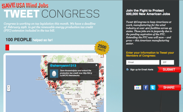 New Twitter App Deployed to Save 500,000 New Wind Jobs